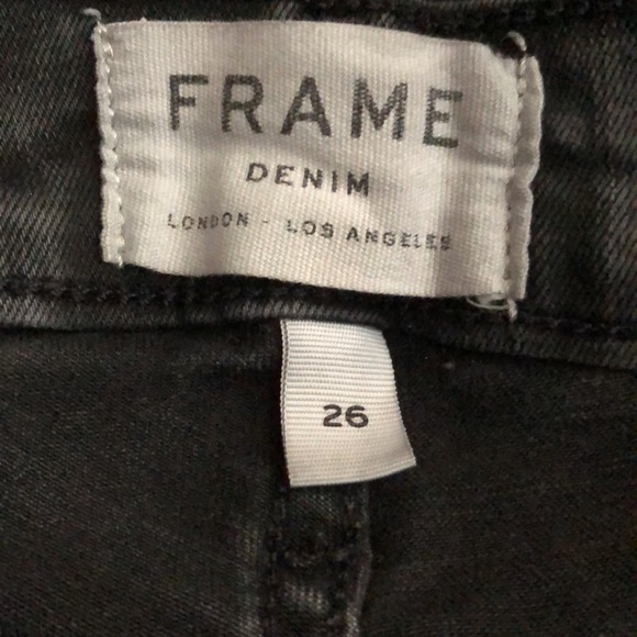 Frame Denim Le High Skinny Petal Hem in Harrington wash Gray Sz 26 - Picture 7 of 11